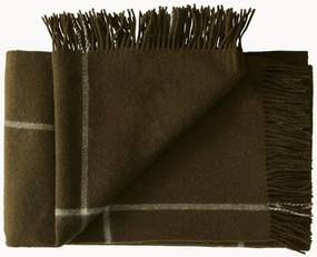 Wollen plaid Mandø met franjes