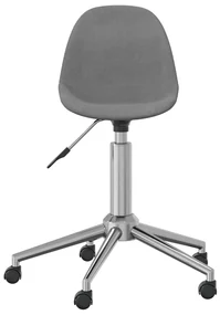 vidaXL Eetkamerstoelen draaibaar 6 st stof lichtgrijs