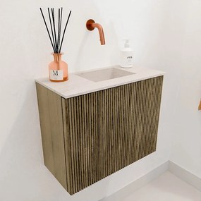 Mondiaz Joya DLux 50cm toiletmeubel dusk met wastafel faye rechts zonder kraangat meli