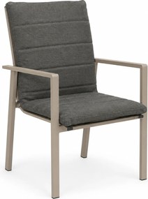 Tuinstoel Aluminium Zand/Beige Lifestyle Garden Furniture Timo loft/dark grey