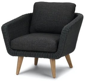 Garden Interiors Stoel-Bank Loungeset - MIRA - Wicker - Donkergrijs - The Outsider