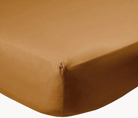 Katoenen perkal hoeslaken Caramel