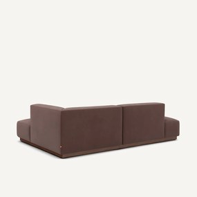 Rechte hoekbank in linnen fluweel, JACOPO