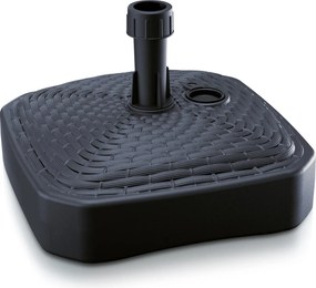 Prosperplast Parasolvoet Rato Vierkant - Rotan Look - Antraciet - 12L - Buisdiameter Ø24 - 30 mm