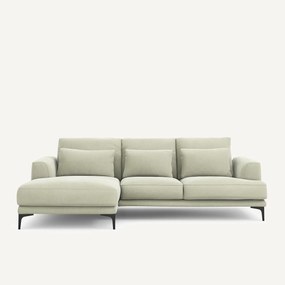 Linkse hoekbank in stonewashed fluweel, Marsile