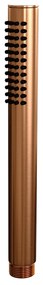 Brauer Copper Carving complete inbouw regendouche set 37 met 20cm douchekop, rechte muurarm, staafhanddouche en glijstang geborsteld koper PVD