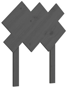 vidaXL Hoofdbord 72,5x3x81 cm massief grenenhout grijs