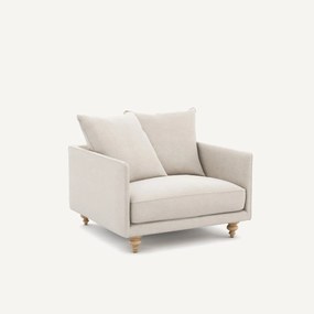 Fauteuil, in gemêleerd canvas, LAZARE