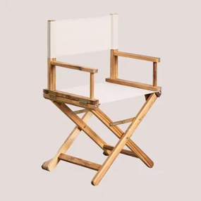 Ridley opvouwbare houten regisseursstoel Naakt beige - Sklum