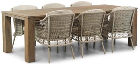 Tuinset 6 personen Teak/Rope Taupe 4 Seasons Outdoor Puccini/Brighton