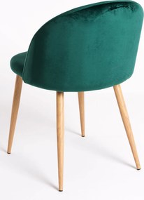 Set 4 Vint Fluwelen Stoelen