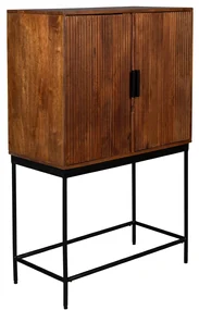 Mangohouten Kast Op Hoge Poten - 80x40x125.5cm.