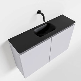 Mondiaz Ture 80cm toiletmeubel cale met wastafel urban midden geen kraangat