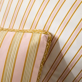 Kussensloop in perkalkatoen, gestreept, ALISON