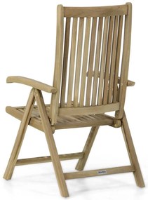 Tuinstoel Teak Old teak greywash Garden Collections Canterbury verstelbare tuinstoel