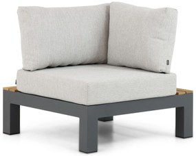 Loungeset 6 personen Aluminium/Teak Grijs Lifestyle Garden Furniture Vittoria