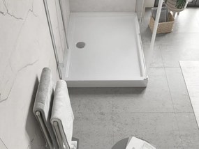 Mexen Flow+ rechthoekige douchebak 90 x 70 cm, wit glans - 46R107090H