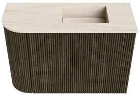 Mondiaz Joya DLux 60cm toiletmeubel ronding links shadow met wastafel faye rechts zonder kraangat meli