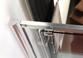 Polysan Lucis rechthoekige douchecabine met schuifdeur 160x90cm chroom