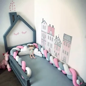 INSPIO Muurstickers - Roze huizen