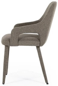 By-Boo Fika Scandinavische Eetkamerstoel Met Armleuning Bruin