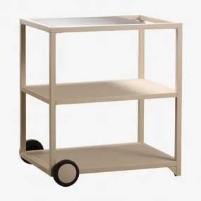 Modulaire Buitenkeukenwagen Van Staal Rivana Tapioca Beige - Sklum