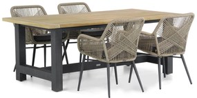 Tuinset 4 personen 200 cm Wicker Taupe Lifestyle Garden Furniture Advance/San