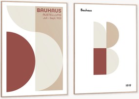 Ingelijste digitale prints Bauhaus, 2-delig