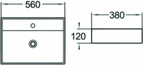 Mexen Blanca opbouw wastafel 56 x 38 cm, wit - 21105600