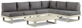 Hoek loungeset 6 personen Aluminium Taupe  Lifestyle Garden Furniture Lorenzo