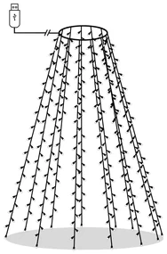 vidaXL Kerstboomverlichting met 150 LED's koudwit net 150 cm