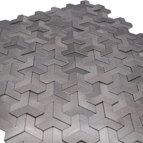 Zelfklevende Mozaïektegels Metaal | Trifold 3D Antraciet | 30,3×28 cm | Keuken, Bad &amp; WC