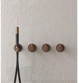 Hotbath Cobber afbouwdeel inbouw badendouche thermostaat met 2 stopkranen zonder uitloop geborsteld koper PVD CB7071EXTBCP