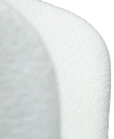 Dan-Form Orbit Eetkamerstoel Met Hoge Rugleuning Rond Boucle Wit