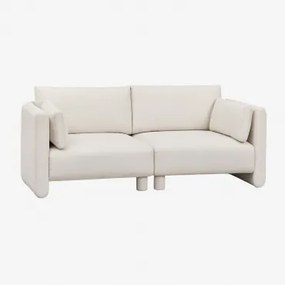 2-delige Modulaire Bank In Artemisa Bouclé Stof Crèmebeige Boucléstof - Sklum