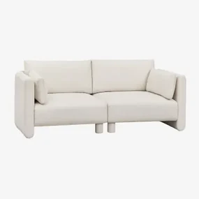 2-delige Modulaire Bank In Artemisa Bouclé Stof Crèmebeige Boucléstof - Sklum