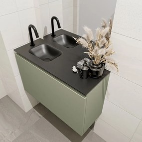 Mondiaz Olan 80cm toiletmeubel army met wastafel urban links 1 kraangat