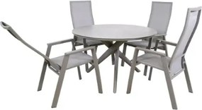 Lesli Living  Ronde Tuintafel - ø120cm - Mojito - Donkergrijs - Keramiek - Lesli Living