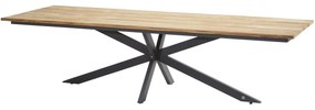 Minerva dining tuintafel met Robusto teakblad 280x95xH75 cm 4 Seasons Outdoor