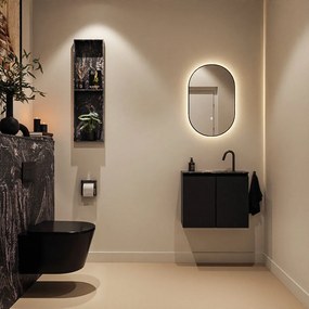 Mondiaz Ture DLux toiletmeubel 60cm urban met wastafel lava midden met kraangat