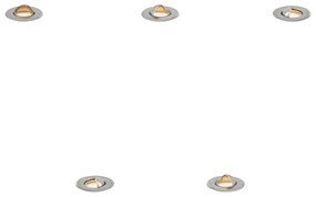 Buitenlamp Set van 5 Moderne grondspots aluminium incl. LED IP67 - Linsey Modern Buitenverlichting