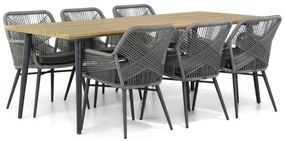 Tuinset 6 personen 240 cm Wicker Grijs Lifestyle Garden Furniture Advance/Montana