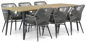 Tuinset 6 personen 240 cm Wicker Grijs Lifestyle Garden Furniture Advance/Montana