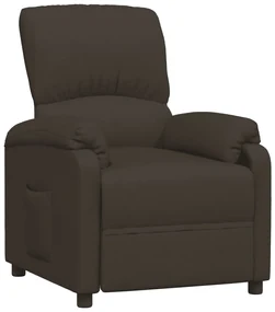 vidaXL Fauteuil verstelbaar stof donkerbruin