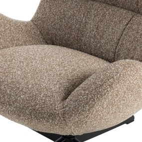 Oorfauteuil Modern Bruine Stof