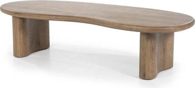 Organische Salontafel Bruin Eiken - 140 X 60cm.