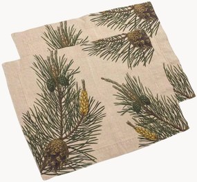 Placemats Pine van linnen, 2-delig