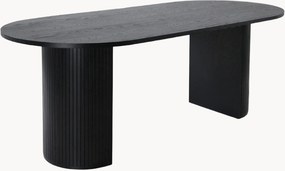 Ovale houten eettafel Bianca, 200 x 90 cm