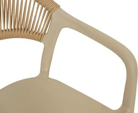 Tuinset 6 personen 150 cm Kunststof Taupe Domani Furniture Toscano/Ancona