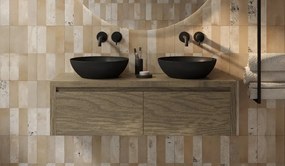 Gliss Design Ares badmeubel 120cm 2 lades ash gray met zwarte waskommen